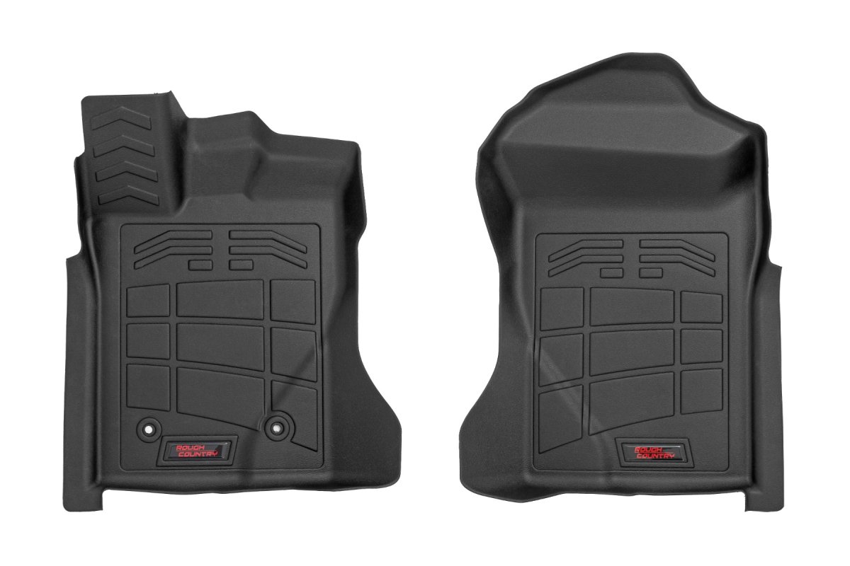 Ford Ranger Floor Mats - Front - Rough Country - Sure-Fit - '24-'25